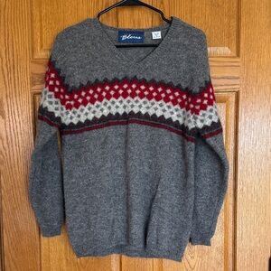 Express Bleus 100% Wool Fair Isle Sweater – Women’s Small